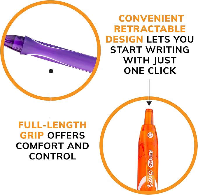 BIC Gelocity Quick Dry Ocean Themed Gel Pens, Medium Point, 8-Count Gel Pen Set - Image 9