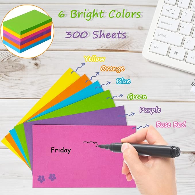 300 PCS Index Cards 3 × 5 Colored Note Cards - Image 4