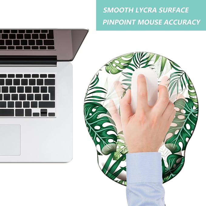 Mouse Pad with Wrist Support, Ergonomic Mouse Pad with Memory Foam Wrist Rest - Image 7
