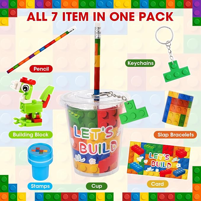 102 Pcs Building Blocks Party Favors Birthday Goodie Bags Return Gifts - Image 3