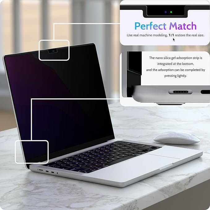 Peslv Magnetic Privacy Screen for MacBook Air 15 Inch - Image 6