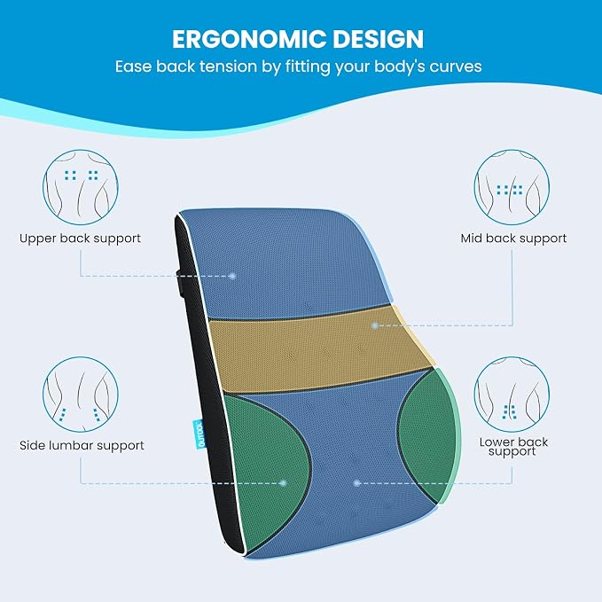 Lumbar Support Pillow for Office Chair, Office Home Essentials, Gifts for Mom - Image 6