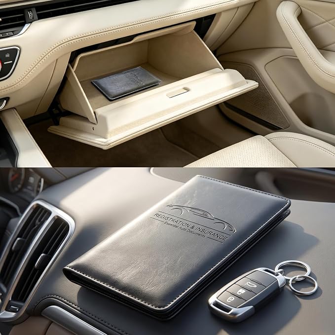 LumiMokki Premium Car Registration & Insurance Card Holder - Image 9