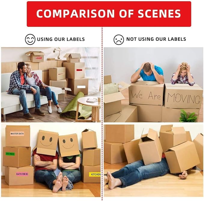 960 Count Moving Labels 14 Different Living Spaces - Image 7