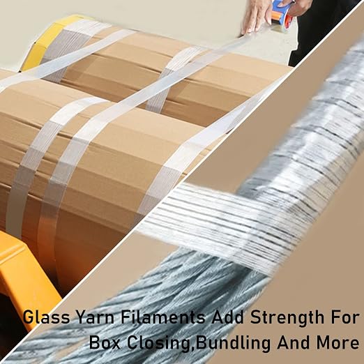 KAIY Strapping Tape, 2 Roll 1/2 inch x 60 yds Packing Tape, Heavy Duty - Image 4