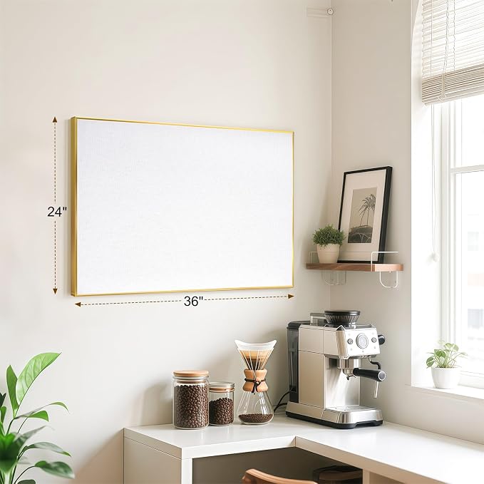 Fabric Bulletin Board, Upgraded Canvas Surface, Wall Mounted, - Image 6