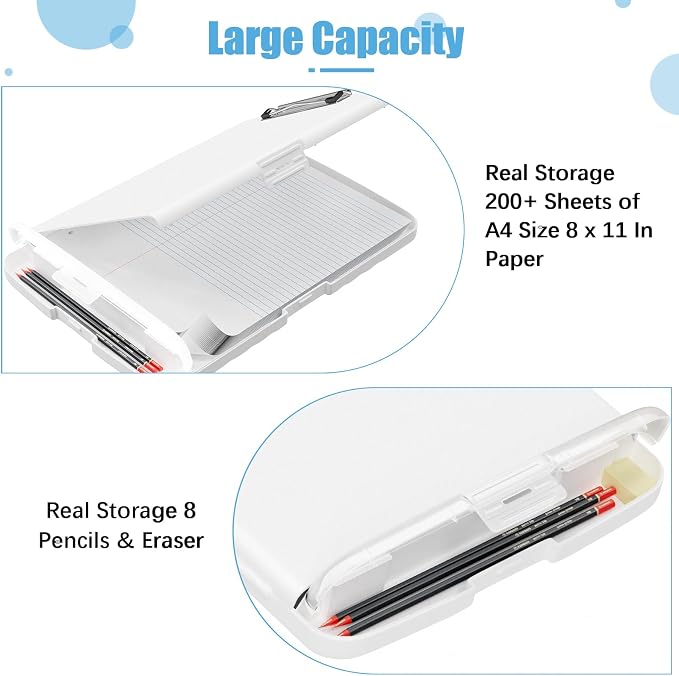 Hongri Clipboard with Storage with Pen Holder, Folder Nursing Clip Board 8.5 x - Image 3