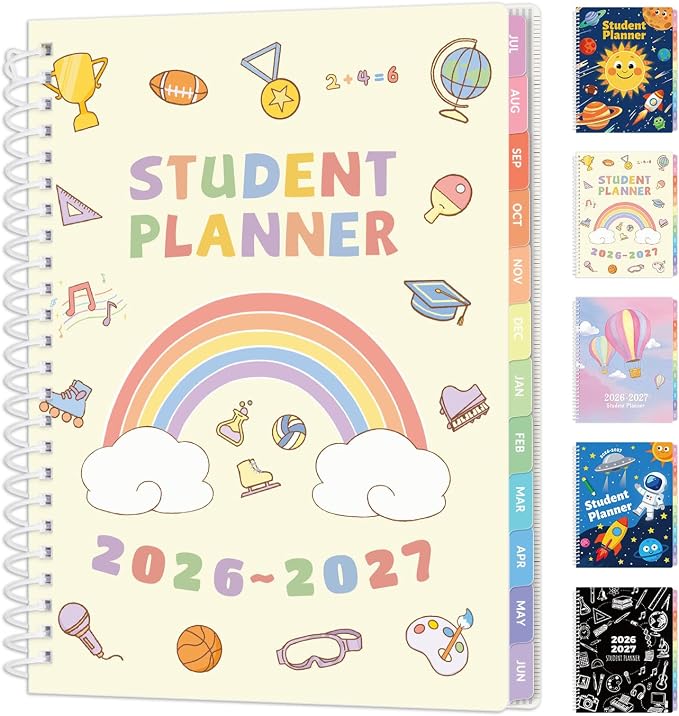 SUNEE Elementary Student Planner 2026-2027, Dated Academic Year Jul. 2026 by SUNEE