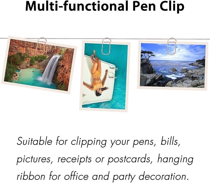 Wisdompro Pen Clip, 12 Pack Stainless Steel Pencil Clip Holder - Image 6