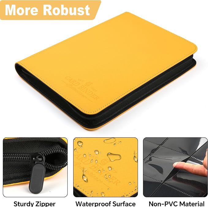 9 Pockets Card Binder, Premium Zip Trading Card Binder, 540 Double Sided Pocket - Image 3