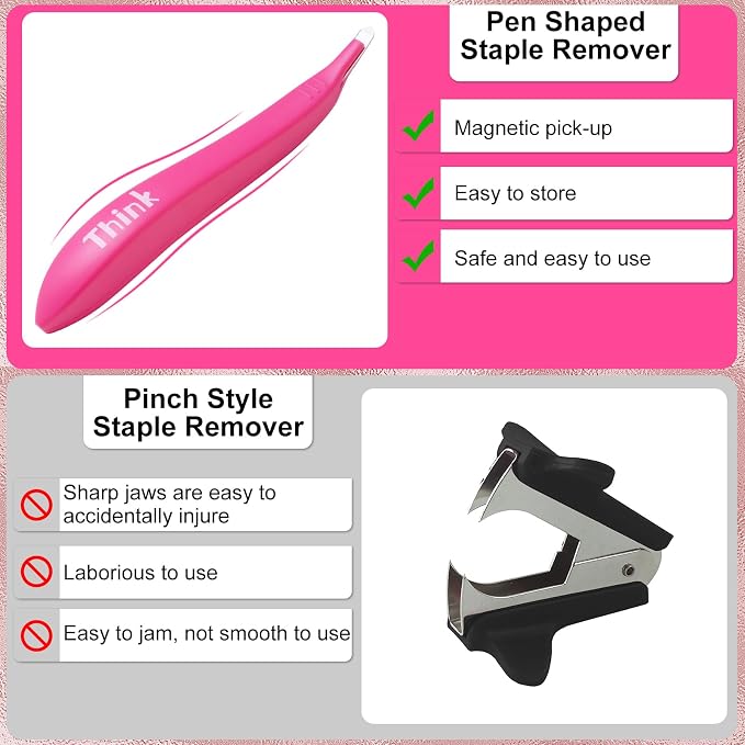THINKLEARN Magnetic Staple Remover 10 Pack, Ergonomic Staple Puller | Magnetic - Image 5