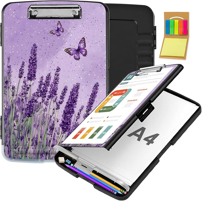 Clipboard with Storage, Office Supplies Nursing Clipboards Folder with Pen by CAPAUNVDA
