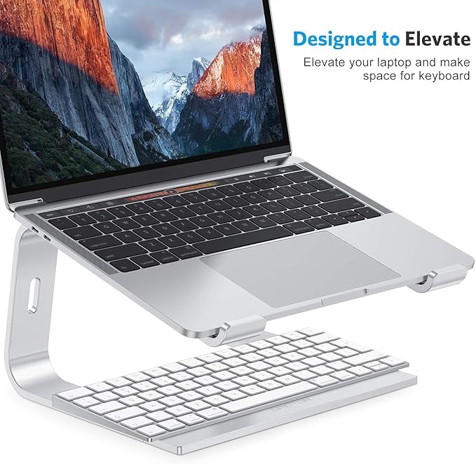 OMOTON Laptop Stand, Detachable Laptop Mount, Aluminum Laptop Holder Stand - Image 4