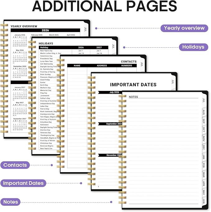 Planner 2026-2027, Academic Year Monthly and Weekly Calendar Planner, Jul 2026 - Image 5