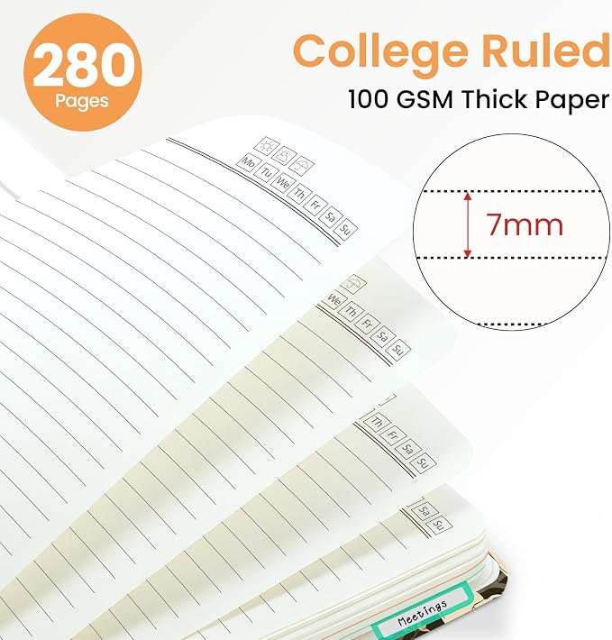 ZOTIA Large Spiral Notebook for Work, 8.5" x 11" Journal for Women, Cute 5 - Image 2