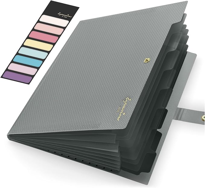 Sooez Accordion File Organizer, Letter Size Expanding File Folder by Sooez