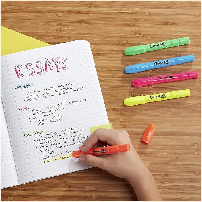 Sharpie Gel Highlighters, Smear-Resistant, Bullet Tip, Won't Dry Out - Image 6