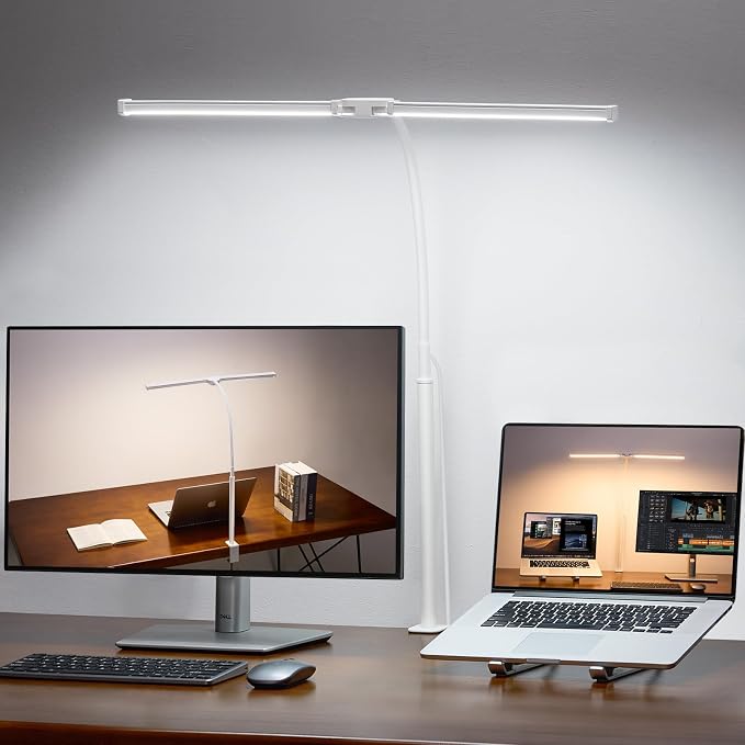Voncerus LED Desk Lamp for Home Office, Double Head Architect Light by Voncerus