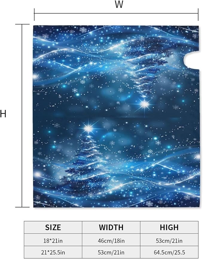 Blue Christmas Tree Welcome Magnetic Mailbox Cover, Xmas Tree Mailbox Wrap - Image 5