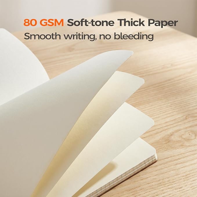 100 Pack Blank Kraft Notebooks A5, Wholesale Bulk Unlined Journals, 80gsm - Image 3