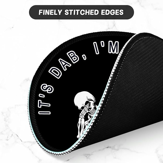 ITNRSIIET Round Mouse Pad with Stitched Edge Premium-Textured Waterproof - Image 4