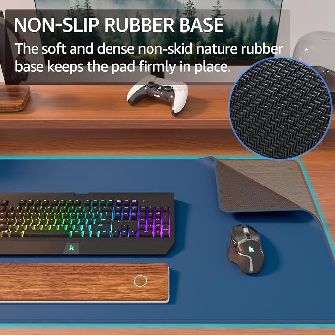 KTRIO Large Gaming Mouse Pad, Desk Mat, 31.5 x 15.7 in, XXL | Smooth - Image 4