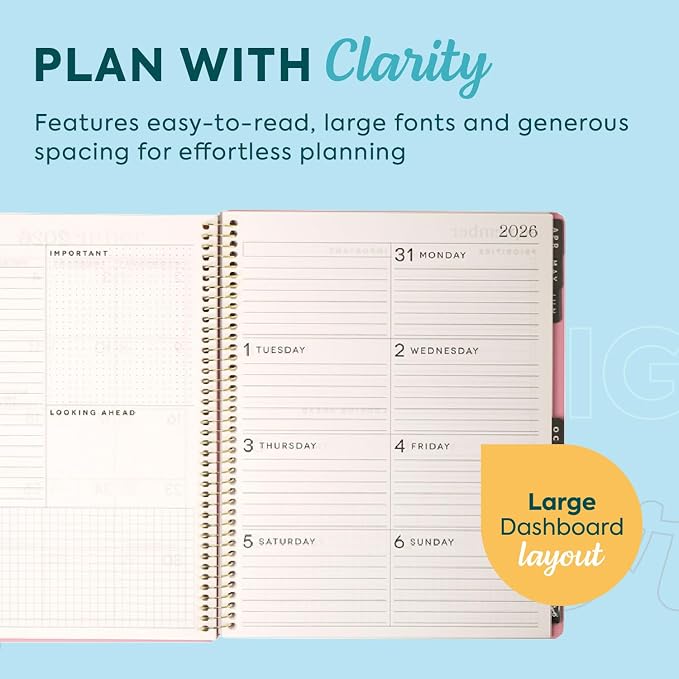 GO BIG Large-Print Planner April 2026–June 2027, 15-Month Twin-Loop-Bound - Image 3
