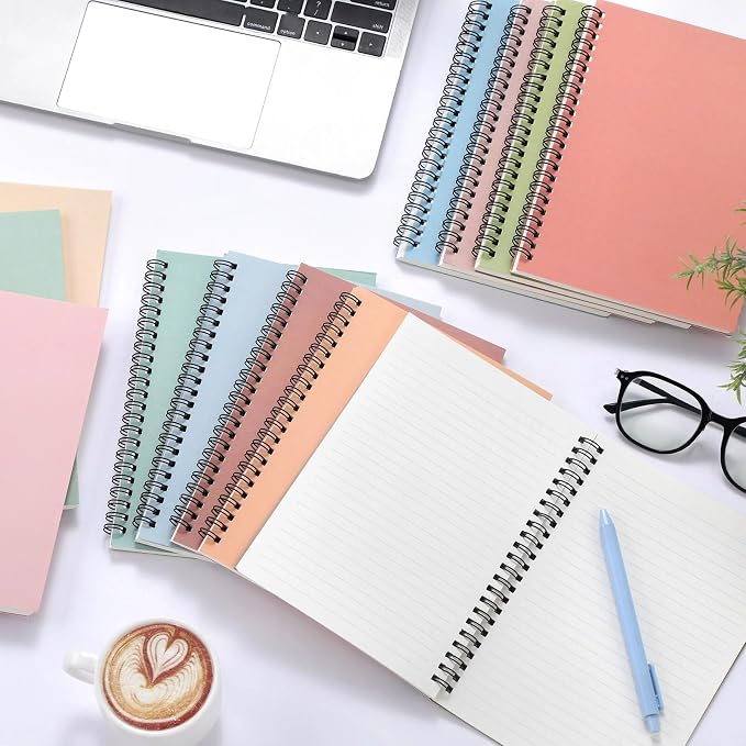 Fuutreo 12 Pcs Spiral Notebook for Work A5 8.3 x 5.7 Inch College Ruled Spiral - Image 3