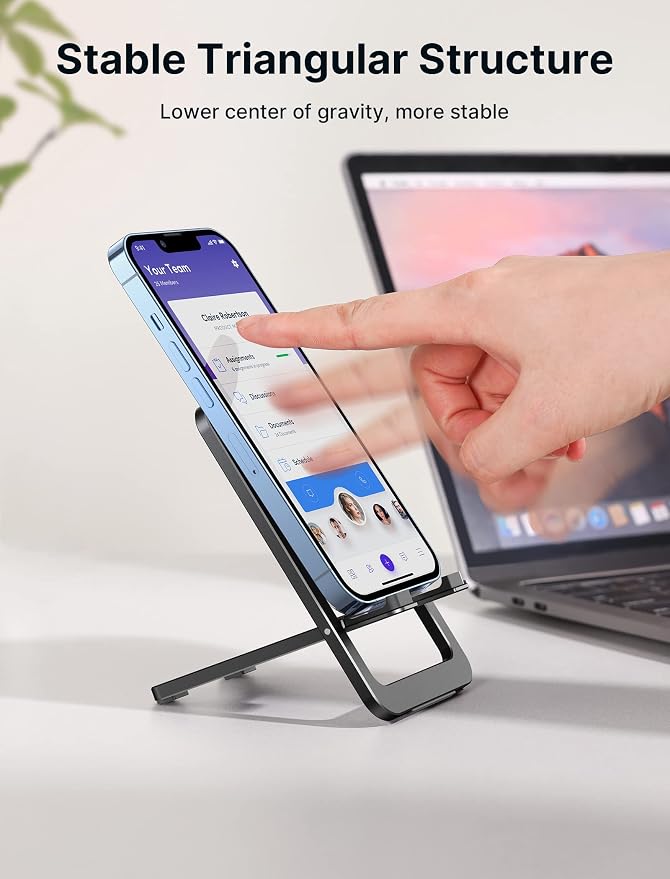 JSAUX Cell Phone Stand, Foldable Aluminum Adjustable Phone Holder - Image 7