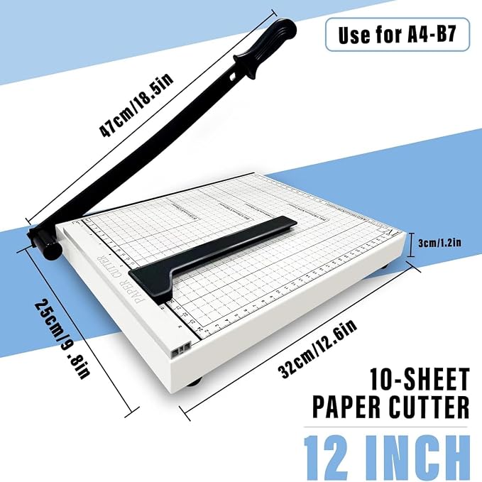12" Guillotine Paper Cutter, Paper Cutter - Image 2