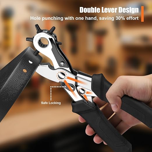 Heavy Duty Revolving Punch Plier Kit, Diyife Leather Hole Punch Set - Image 3