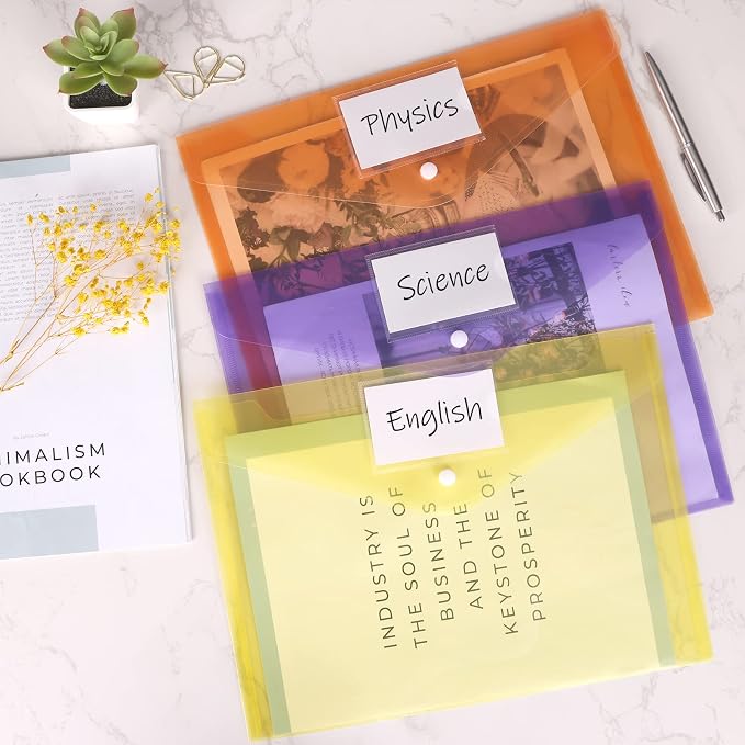 EOOUT 48pcs Plastic Envelopes Poly Envelopes, Letter Size, A4 Size - Image 7