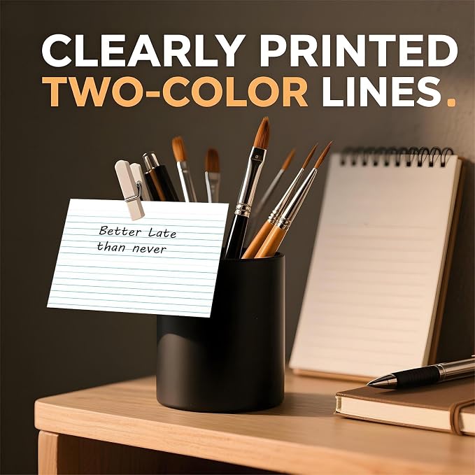 50 Pack 5x8 Ruled Index Cards - Image 7
