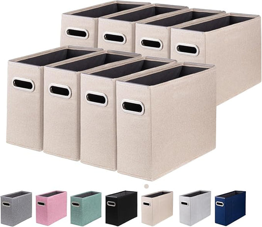 8 Packs Letter Size File Organizer, File Folders Organizer, Fabric Storage Box by ComfortKeeper