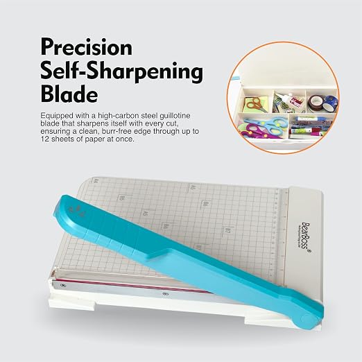 12 inch Paper Cutter, Guillotine Paper Cutter Heavy Duty, - Image 2