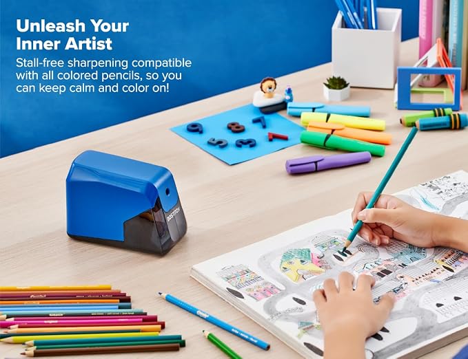 Bostitch Office Battery Pencil Sharpener, 4X Longer Cutter Life, Tip Saver - Image 4