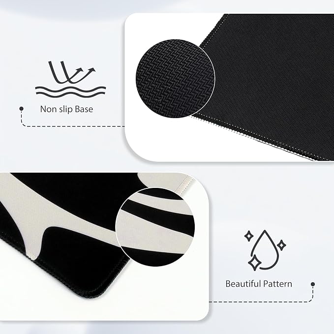 iCasso Desk Mat, XXL Large Gaming Mouse Pad, Anti-Slip Rubber Base Mousepad - Image 3