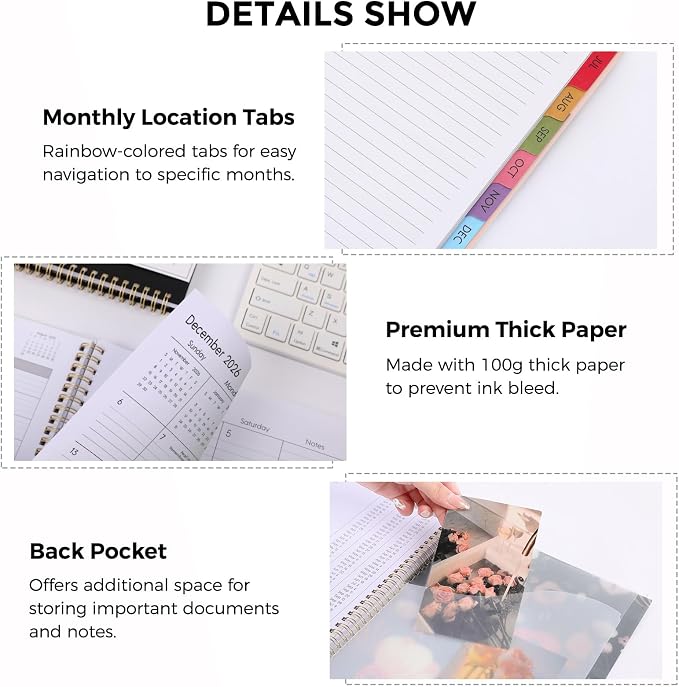 SKYDUE 2026 Appointment Book, 8.5" x 11", Hourly Planner - Image 6