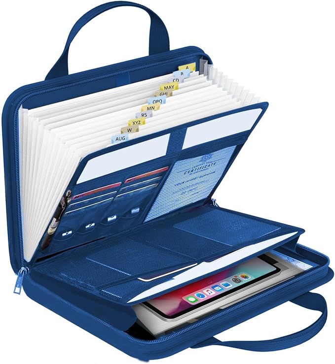 onvvippiv File Organizer Fireproof Expanding Accordion File Folder | Document by onvvippiv