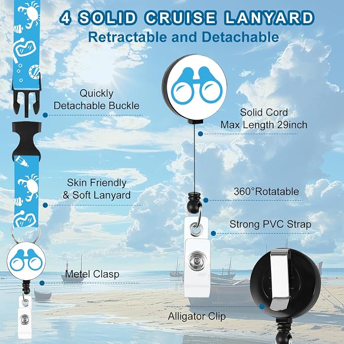 Cruise Essentials Kit for MSC Carnival, Luggage Tag Holders Lanyards, - Image 5