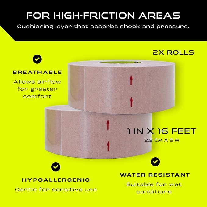 Pebbos Moleskin Tape – 1in x 16ft – Anti-Friction Cushioning Tape | - Image 3