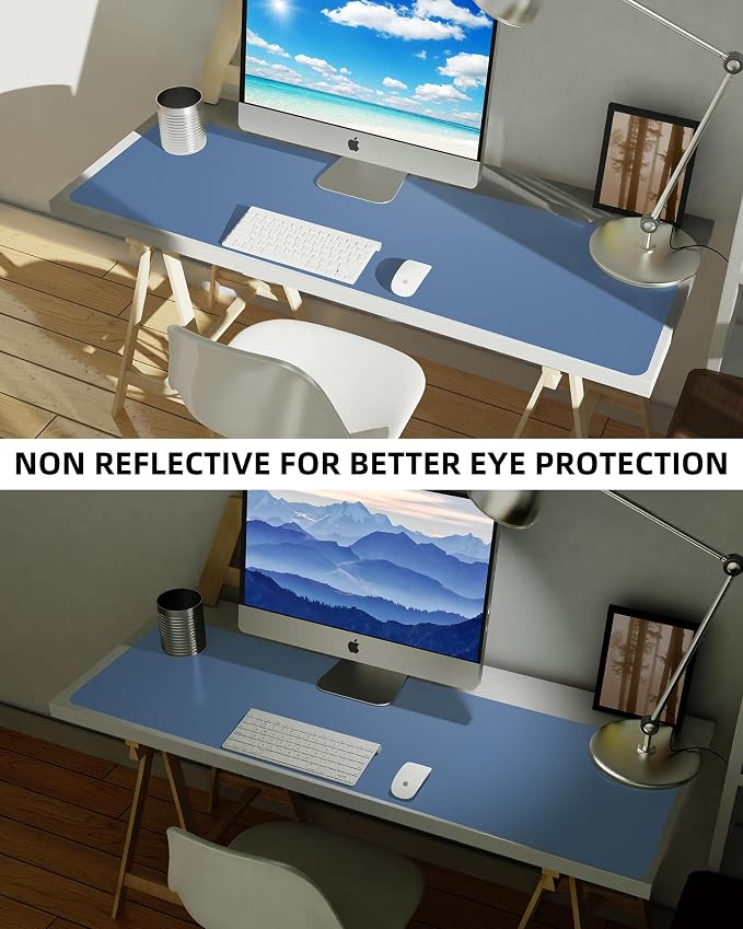 AFIING Leather Desk Pad Protector, Mouse Pad, Office Desk Mat, Non-Slip PU - Image 5