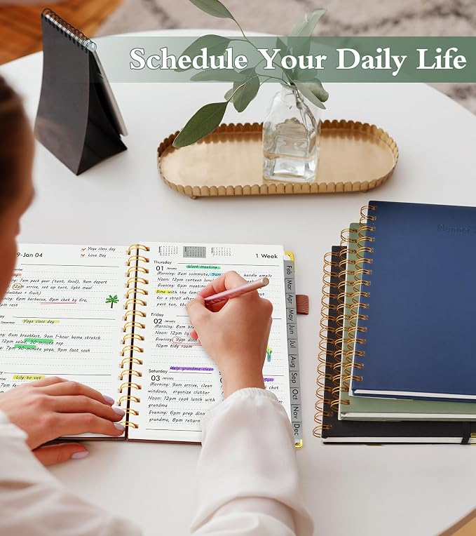 2026 Planner, Hardcover Leather Weekly and Monthly Planner, January 2026 - Image 7