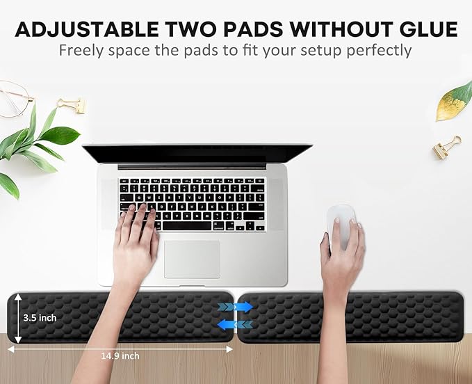JIKIOU L-Shaped Desk Elbow Pad for Desk, Memory Foam Elbow Support Padding - Image 5