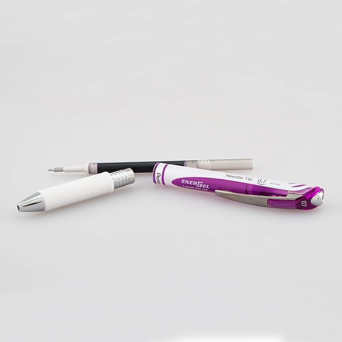 Pentel EnerGel Pearl RTX Retractable Gel Pen, 0.7mm Needle Tip, 2 Pack - Image 5