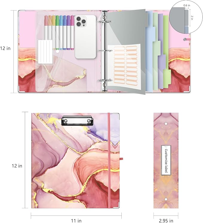 3 Ring Binder 2 Inch, Three Ring Binders Organizer - Image 6