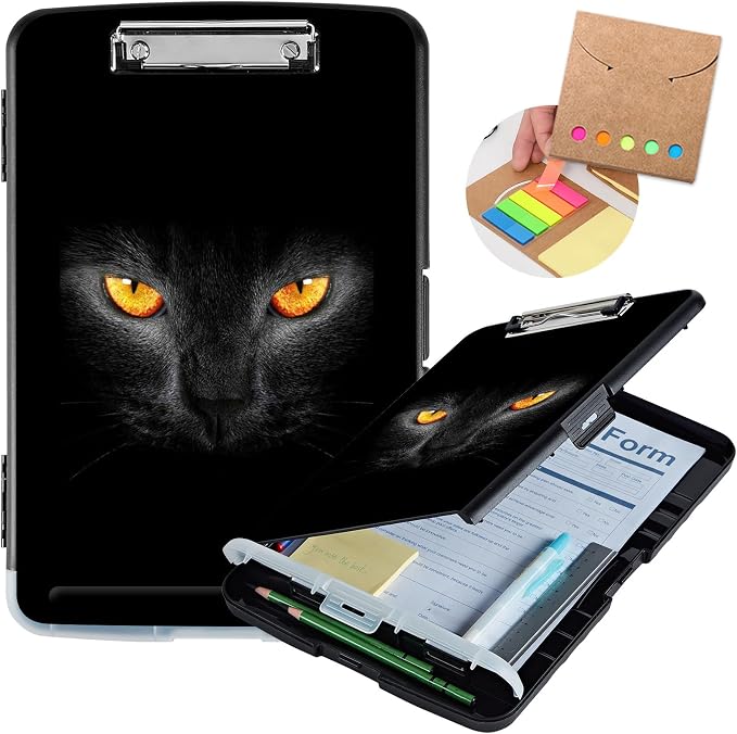 Clipboard with Storage, Heavy Duty Plastic Storage Clipboard with Low Profile by Unknown