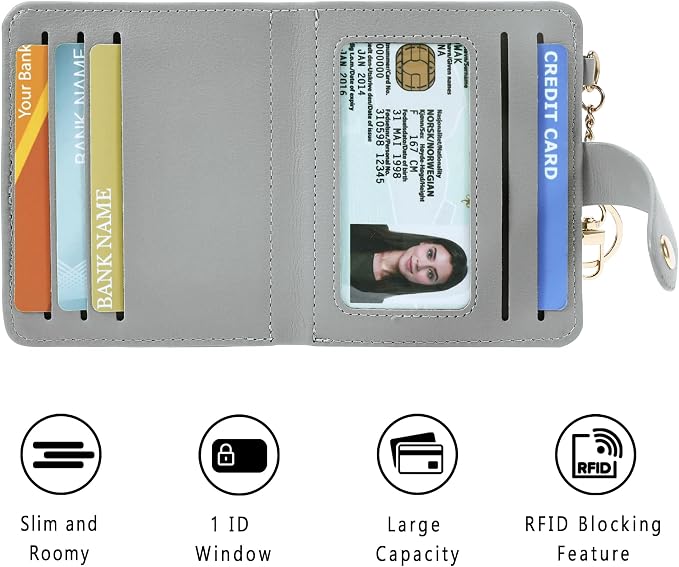 Airkit Small Wallet Women RFID, PU Leather Card Holder - Image 6