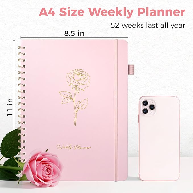 Oucaru Undated Weekly Planner, A4 Size To Do List Notebook - Image 2