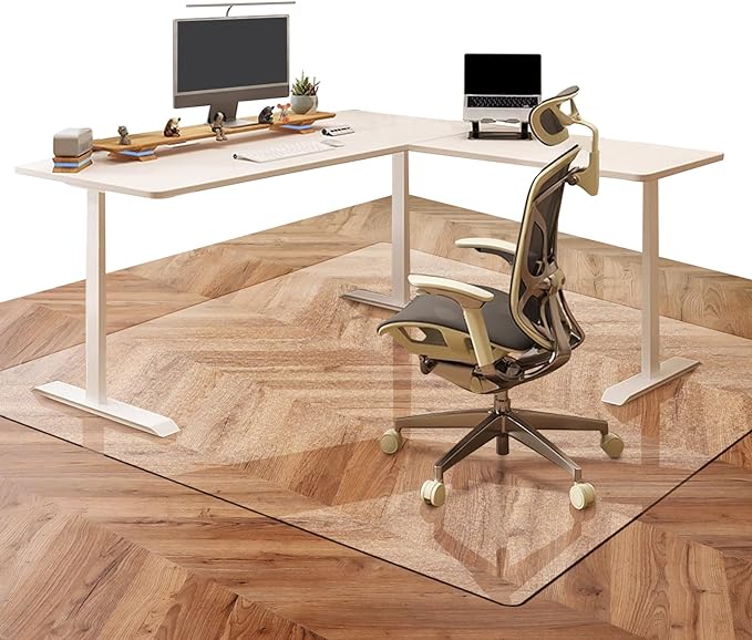 Office Chair Mat for Hardwood Floor: 63"x 51" Extra Large Chair Mats for by Lemostaar